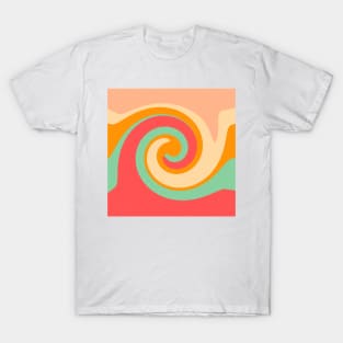 Swirl with Red, Yellow and Green T-Shirt